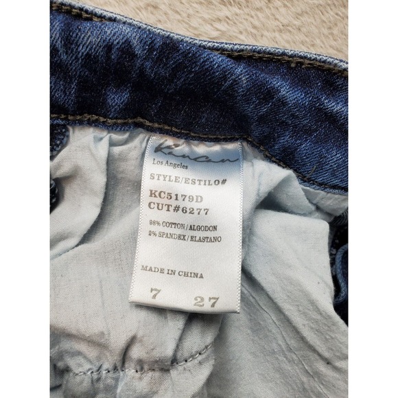 KanCan Jeans Women's‎ Size 27 Blue Denim Cotton Pockets Flat Front Straight Leg - Picture 10 of 11
